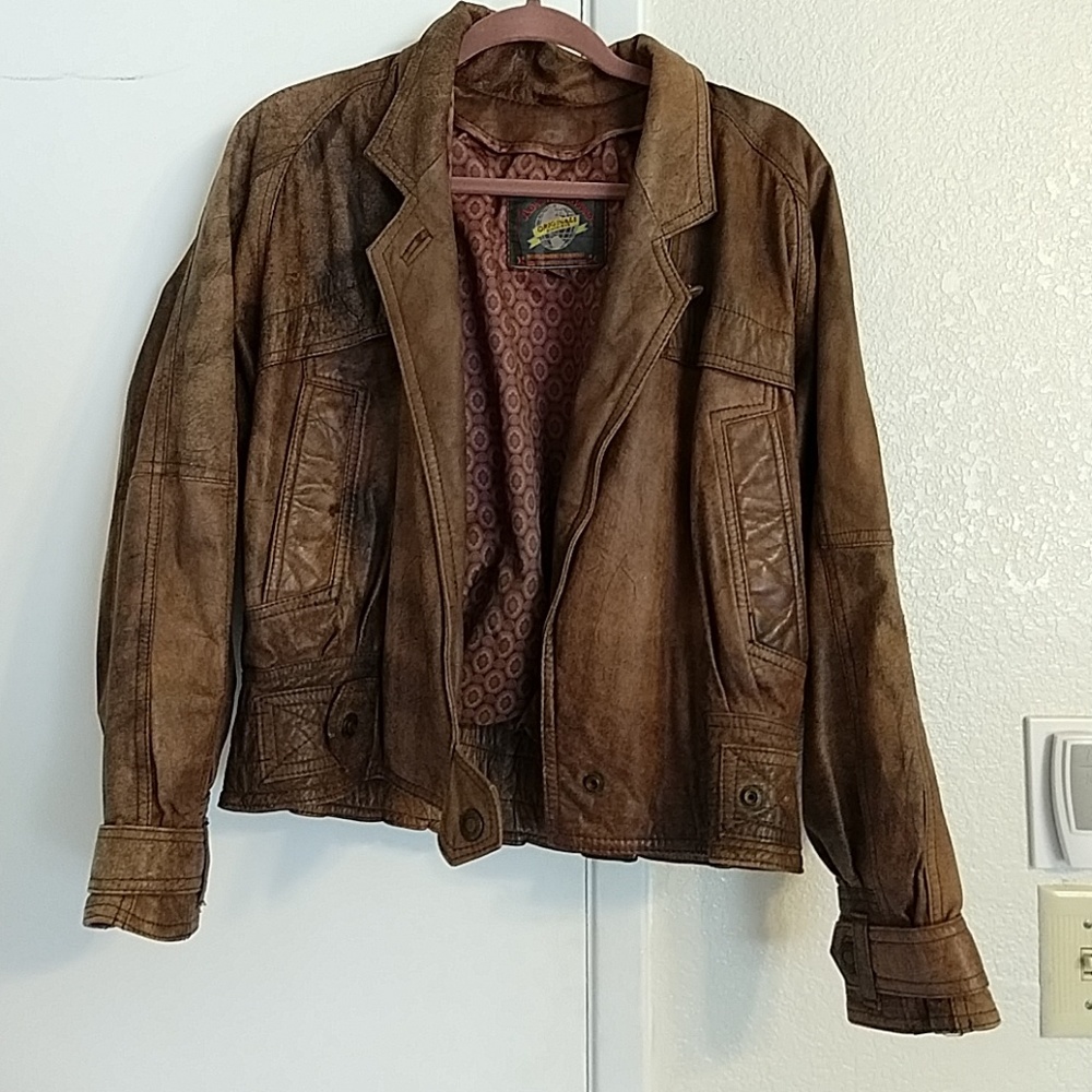 Leather Bomber Jacket